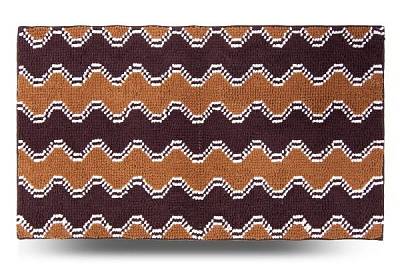 Килимок для ванної Dariana Хвиля 70х120 см коричневий