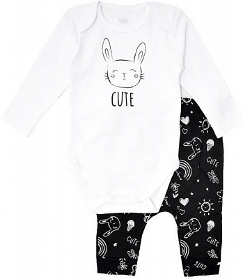 Комплект детской одежды Фламинго ясельный черныйбелый р.80 180-217 