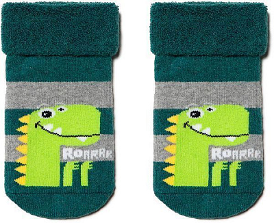 Носки детские Conte-Kids CK SOF-TIKI (с отворотом) 6С-19СП р.14 темно-бирюзовый 