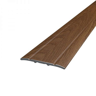 Поріжок алюмінієвий декорований рифлений АЛЮПРО з отворами 28x900 мм рустік паркетний