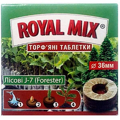 Таблетки торфяные Royal Mix J-7 лесные 36 мм 10 шт