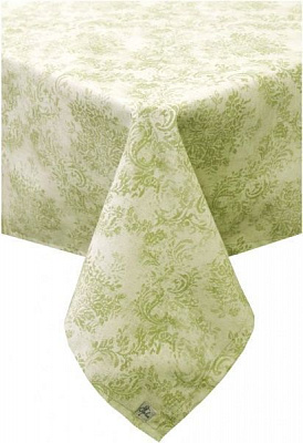 Скатерть Vintage 132x220 см зеленый/с узором Прованс 