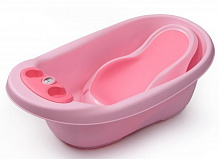 Ванночка Babyhood Дельфин с термометром розовая BH-314Р