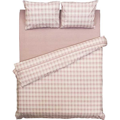 Комплект постельного белья полуторный La Nuit Basic клетка бежевая