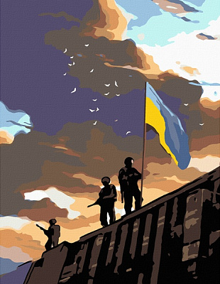 Картина за номерами Незламні герої 35x45 см Rosa Start