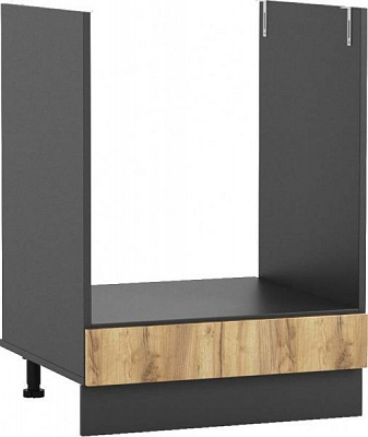 Тумба нижняя под духовку МС Идея КРАФТ Ндф 60/82/525 с фасадом крафт золотой Грейд