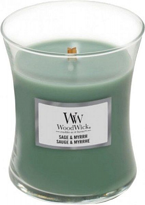 Свеча ароматическая Woodwick Medium Sage & Myrrh 275 г 