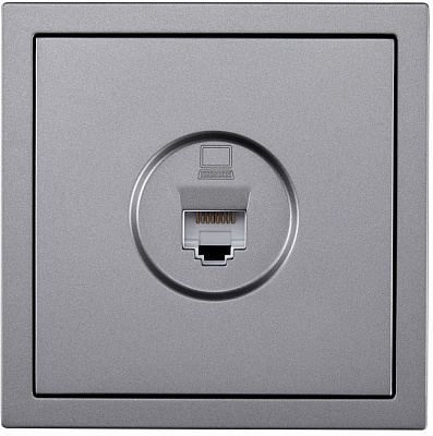 Механизм розетки компьютерная HausMark Juna IP20 серый 7041-3588-139