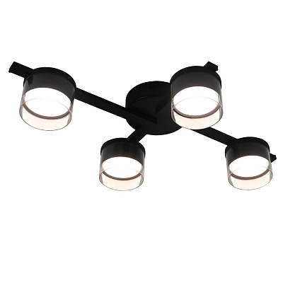 Люстра потолочная Victoria Lighting 4xGX53 черный Field/PL4 black