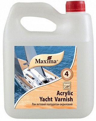 Лак високоякісний яхтвовий Maxima напівмат 2.5 л безбарвний