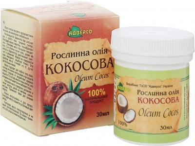 Натуральное масло Адверсо Кокоса (тверда) 30 мл 