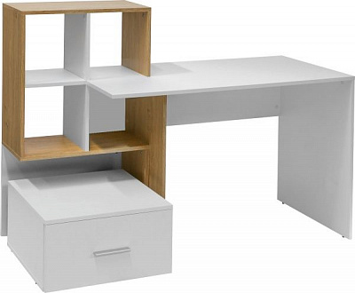 Стол письменный VMV Holding HO 1S белая платина дуб каменный 