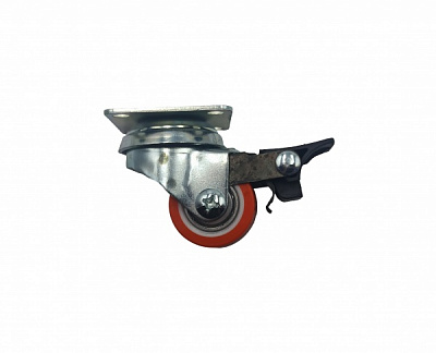 Ролик мебельный поворотный с фиксатором D35 Н54 Burak