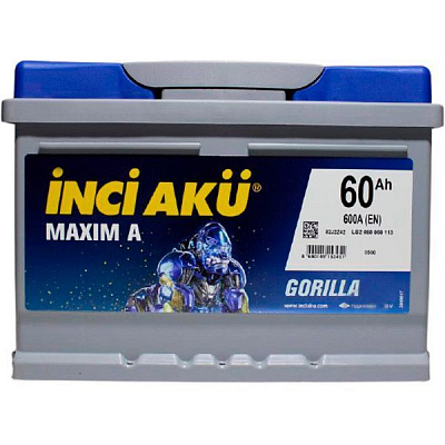 Акумулятор автомобільний INCI Maxim A (Gorilla) 60А 12 B LB2 060 060 113 «+» ліворуч