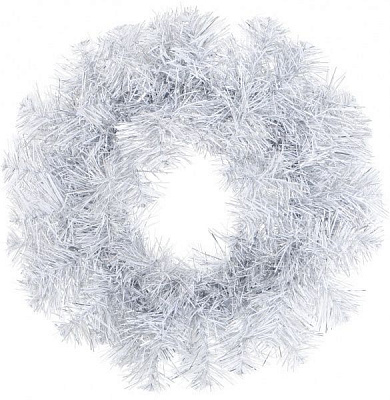 Вінок різдвяний сріблясто-білий d400 мм