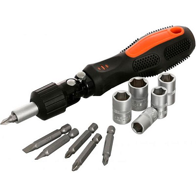 Отвертка Montero поворотная с набором насадок MN-40358