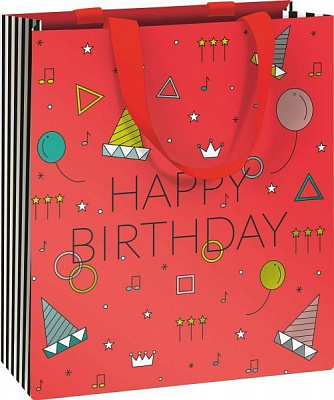 Пакет подарочный Wilson red 18х8х21 см STEWO