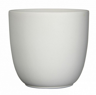 Вазон керамический Edelman Tusca 19,5 см круглый 4,23 л белый (144257) 