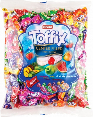 Конфеты жевательные Elvan Toffix Mix 1000 г 