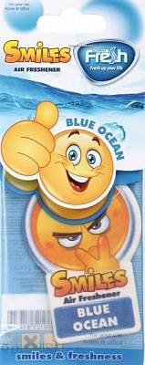 Ароматизатор підвісний FRESHWAY Smiles Dry Blue Ocean