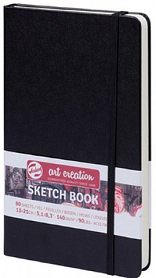 Блокнот для графіки чорний A4 21х29.7 см 140 г/м² 80 сторінок Talens Art Creation