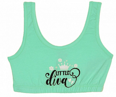 Топ KOSTA для дівчинки р.134–140 вік від 8 років зелений 2130-6