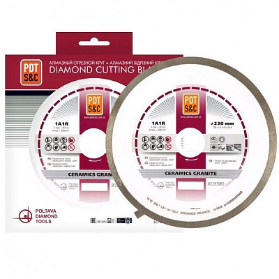 Диск алмазний відрізний PDT 1A1R-230 Ceramics Granite 230x1,6x25,4 керамограніт, кераміка, плитка 820602CRMG
