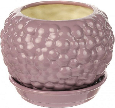 Горшок Ориана-Запорожкерамика Шар bubble круглый 0,4л аметист (037-3-174) 