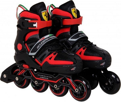 Роликовые коньки для слалома FS23 р. 30-33 черный с красным
