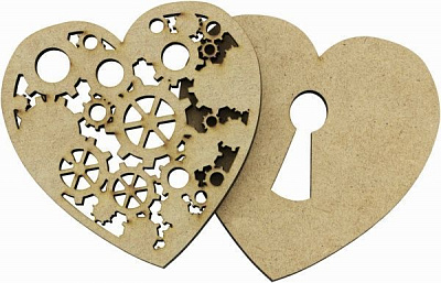 Набор заготовок Влюбленніе сердца 3 10х10 см Albero  