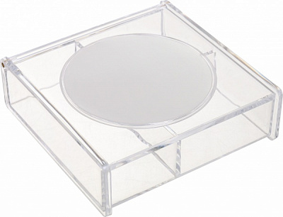 Органайзер для косметики Luna с зеркалом 15х15х4.7 см прозрачный 