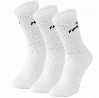 Носки Puma ELEMENTS CREW SOCK 3P WHITE 88329602 р.35-38 белый