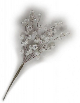 Декорація новорічна Гілка з білими ягодами 31 см EPI-RS1Z2234Q