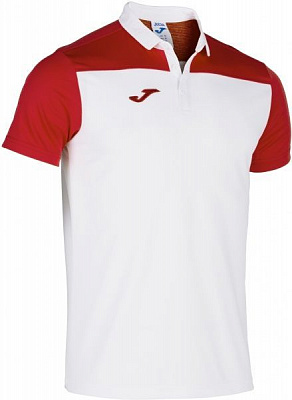 Поло Joma POLO SHIRT HOBBY II WHITE-RED S/S 101371.206 XL белый