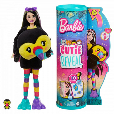 Кукла Barbie Cutie Reveal Друзья из джунглей Тукан HKR00