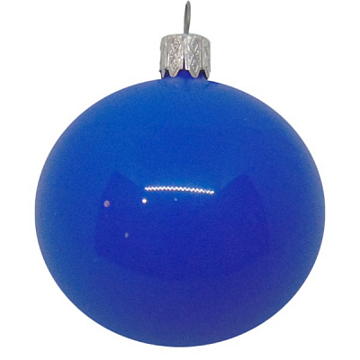 Шар новогодний d80 АХ16 2728 80 мм синий