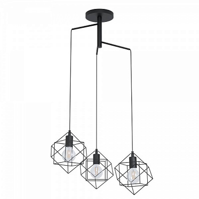 Подвес Eglo Стрейтон 3x60 Вт E27 черный 43366 