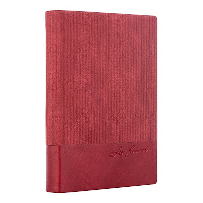 Щоденник недатований бордо Leo Planner Velvet A5 2022