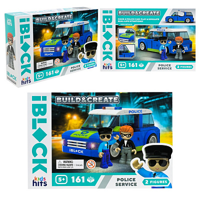 Игрушка-конструктор Shantou Kids hits IBLOCK JUNIOR Полиция 161 дет. KH17/001/2