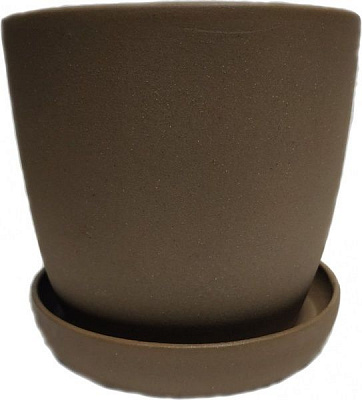 Горщик керамічний Сонет 15х14,5х2,0 ангоб круглий 2л бежевий