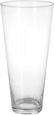 Ваза стеклянная прозора конус 14.5х30 см