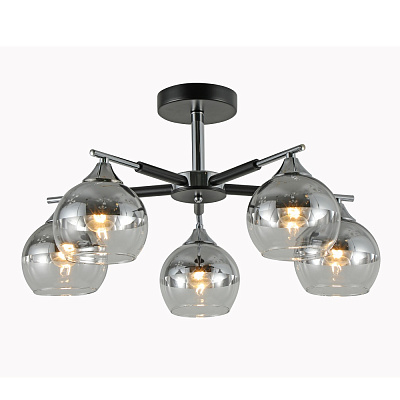 Люстра Miorro Imperia 5x40 Вт E27 чорний хром 51-311-169