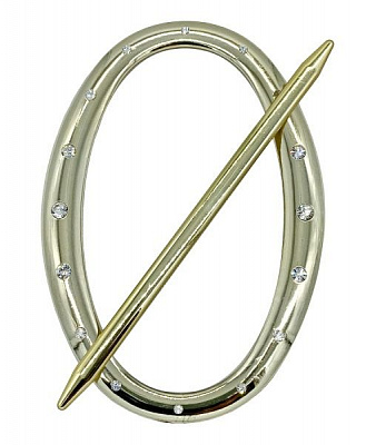 Декор Овал со стразами 180х125 мм золото глянец D0002-1 MISLT