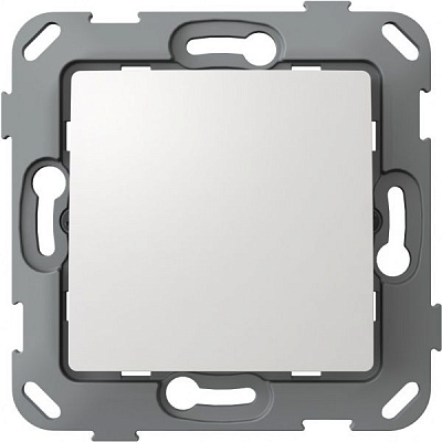 Перемикач перехресний одноклавішний Plank Electrotechnic Classic/Nordic без підсвітки 10 А 220В білий PLK0311031