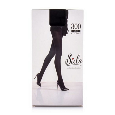 Колготки женские SIELA Cotton 300 р. 3 черный