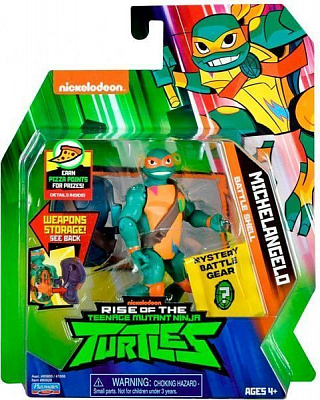 Фігурка TMNT серії «Еволюція Черепашок-Ніндзя» з бойовим панциром - МІКЕЛАНДЖЕЛО (12 cм)
