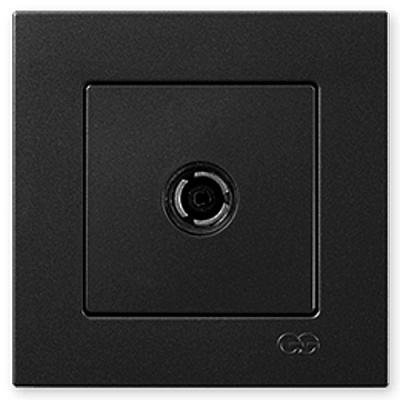 Розетка TV оконечная Gunsan Eqona IP20 черный 01 40 34 00 100 122