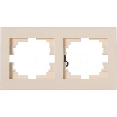 Рамка двомісна Lezard Rain горизонтальна крем 703-0303-147