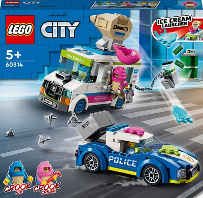 Конструктор LEGO City Погоня полиции за грузовиком с мороженым 60314