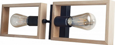 Люстра потолочная Геотон НПБ 02-2х60-913 ДС 6422/2 2x60 Вт E27 дерево светлое 